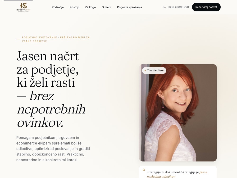 Infinitystrat business-consulting website