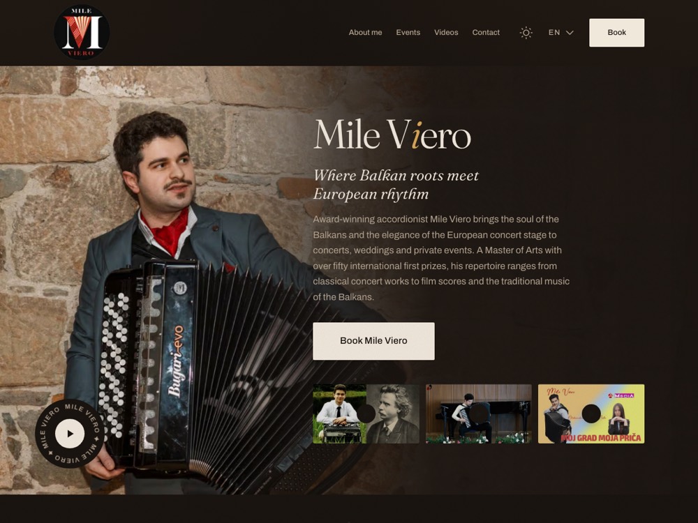 Mile Viero accordionist website
