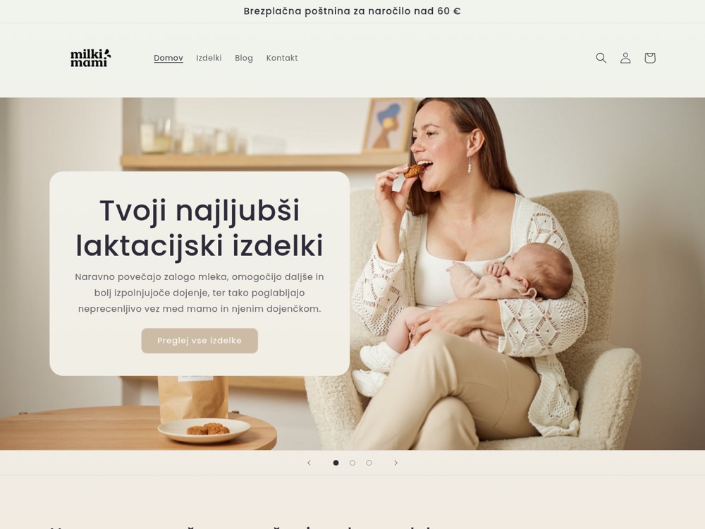 MilkiMami Shopify store
