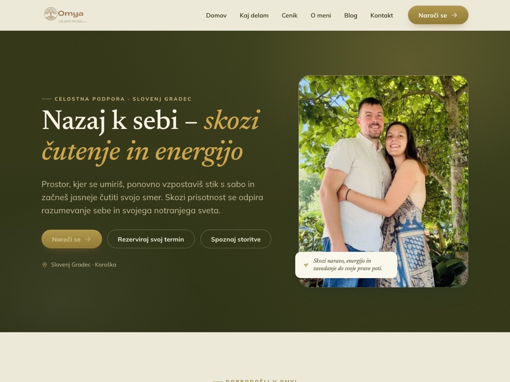 Omya holistic-support website