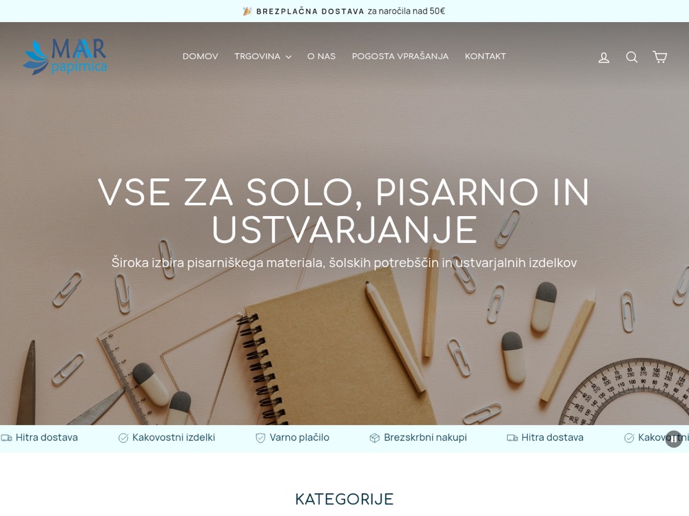 Papirnica MAAR Shopify store